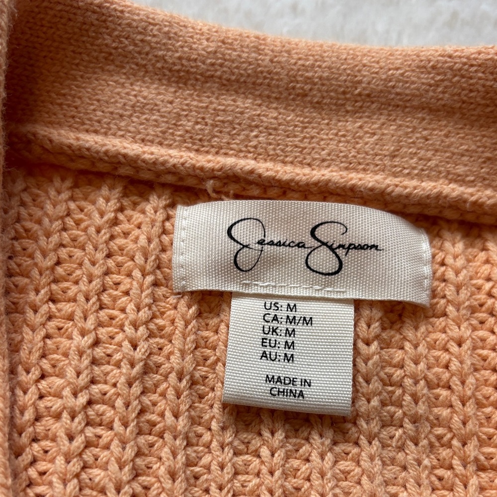Women's peachy Cardigan Sweater 🍑 From Jessica Simpson. Perfect For Springtime - Picture 3 of 6